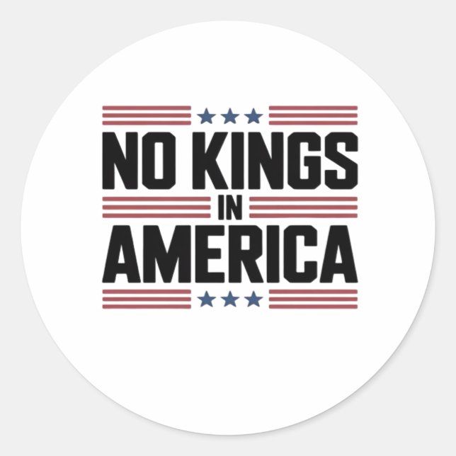 Adesivo No Kings In America USA Creative Style (Frente)