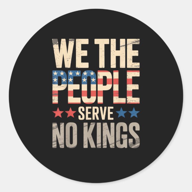 Adesivo No Kings In America We The People (Frente)