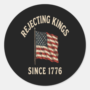 Adesivo No Kings Vintage Patriotic Freedom Liberotic Usa L
