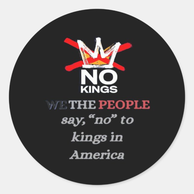 Adesivo No Kings We the People Freedom Classic Style (Frente)