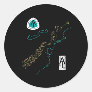 Adesivo No Logo Mapa de Trilha de Hiking Appalachian Trail