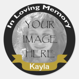 Adesivo No Loving Memory Black Dourado Photo Stickers