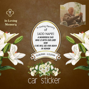 Adesivo No Loving Memory of Pai [ADD NAME] Car Sticker