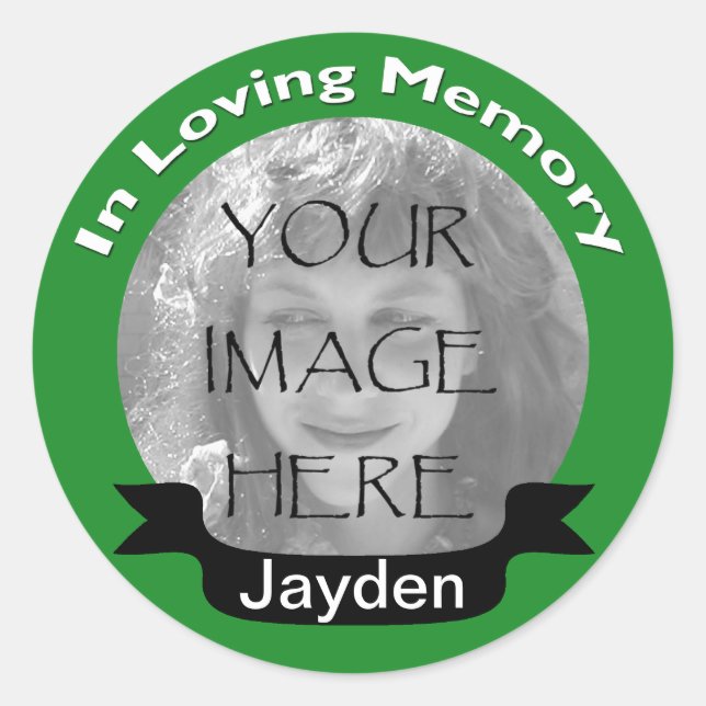 Adesivo No Loving Memory Photo Green Stickers (Frente)