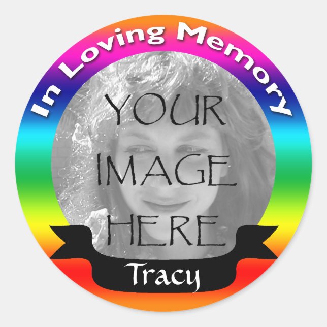 Adesivo No Loving Memory Rainbow Photo Stickers (Frente)