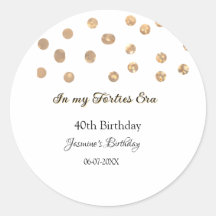 No meu aniversário de 40, ouro pontos feliz