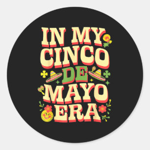Adesivo No meu cinco de maio era maracas chapéu mexicano