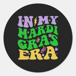 Adesivo No Meu Festival da Era Mardi Gras Carnaval Retrô