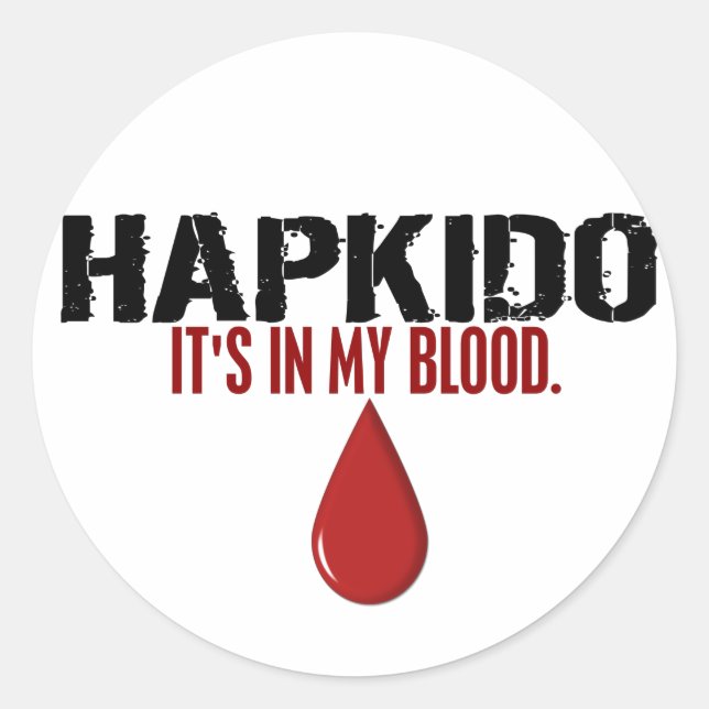 Adesivo No Meu Sangue HAPKIDO (Frente)