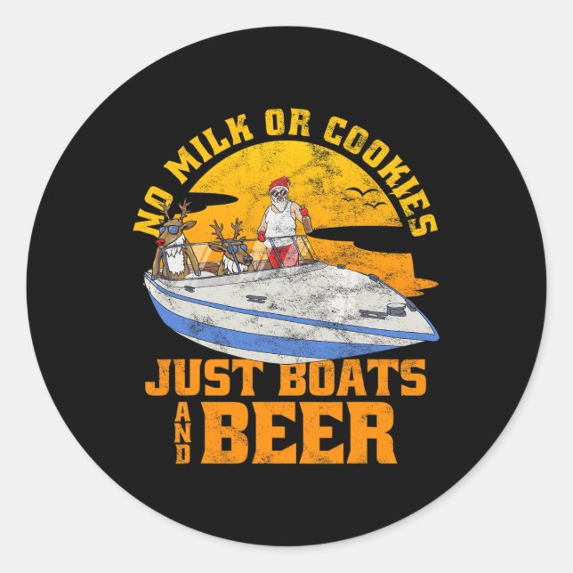 Adesivo No Milk Or Cookies Just Boats And Beer Christmas I (Frente)