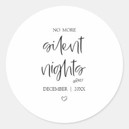 Adesivo No More Silent Nights | Baby Announcement Sticker
