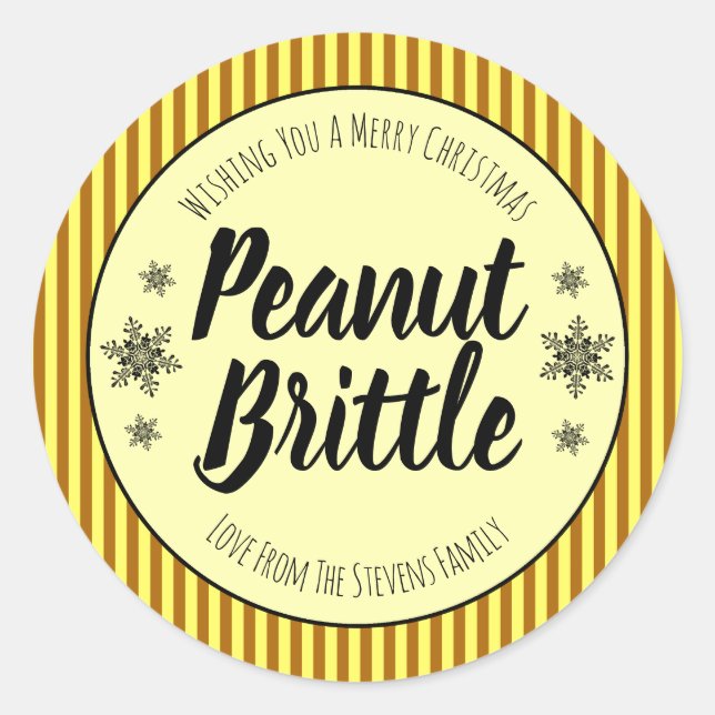 Adesivo No Natal, Peanut Brittle (Frente)