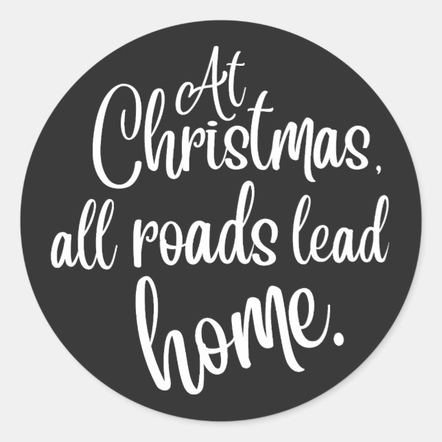 Adesivo No Natal, Todas As Estradas Levam Para Casa (Frente)