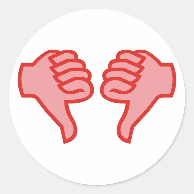 Adesivo no not dedo polegar OK thumbs down (Frente)