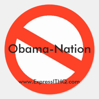 Adesivo No Obama-Nation, www.ExpressITHQ.com