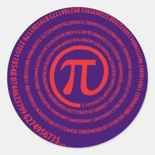 Adesivo No sinal do Pi, versão espiral