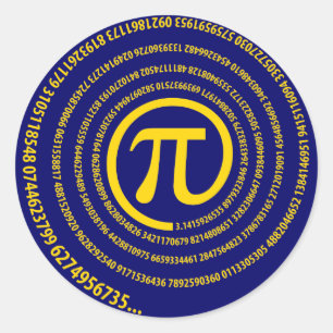 Adesivo No sinal do Pi, versão espiral