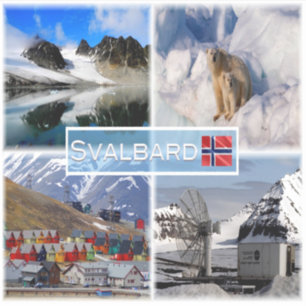Adesivo NO Svalbard - Gullybreen Magdalenefjorden -