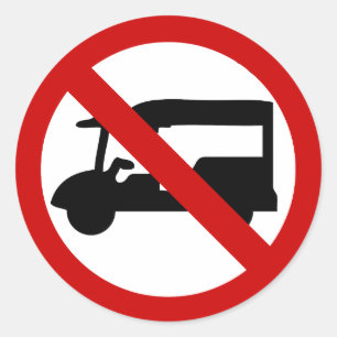 Adesivo NO Tuk-Tuk TAXI ⚠ Sinal de Estrada Tailandês ⚠