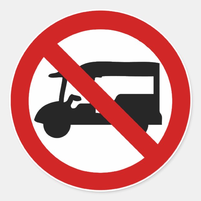 Adesivo NO Tuk-Tuk TAXI ⚠ Sinal de Estrada Tailandês ⚠ (Frente)