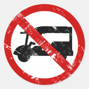 Adesivo NO Tuk-Tuk TAXI Vintage ⚠ Sinal de Estrada Taila