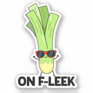 Adesivo No Veggie Leek Pun Sticker
