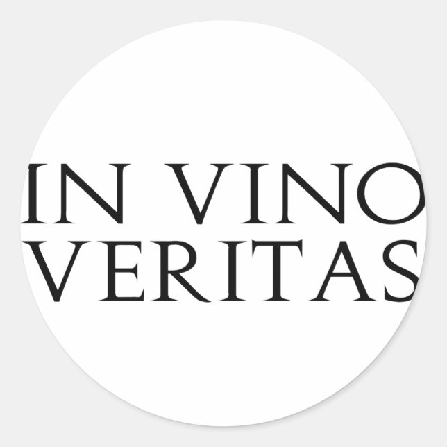 Adesivo No Vino Veritas Stickers (Frente)