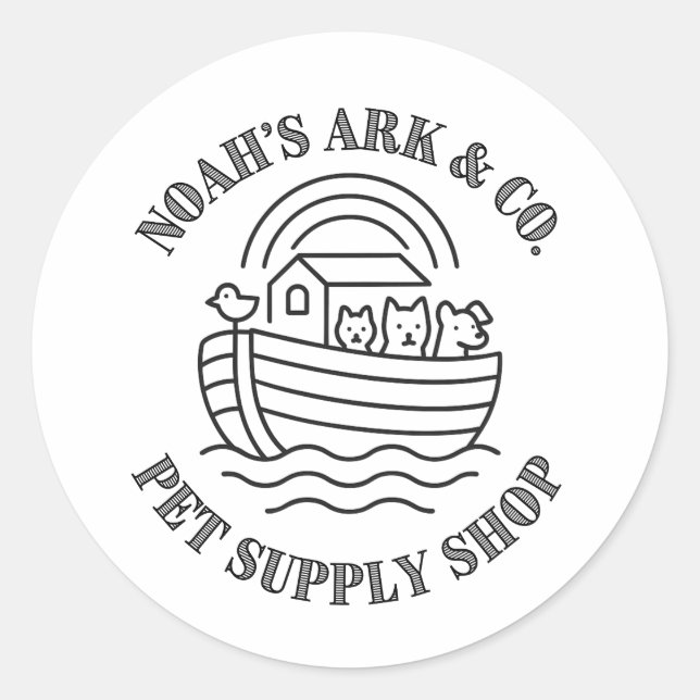 Adesivo Noah's Ark and Co. Pet Supply Shop (Frente)