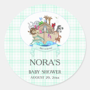 Adesivo Noah's Ark Animal Mint Gingham