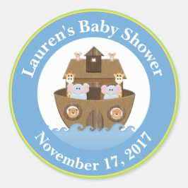 Adesivo Noah's Ark Favor Chá de fraldas Stickers Baby Boy