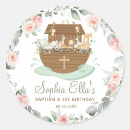 Adesivo Noah's Ark Flowers Baptism Christening Natal