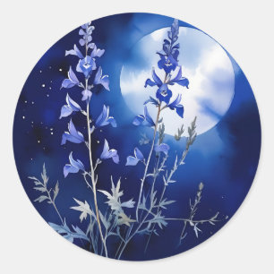 Adesivo Nocturnal Bloom Watercolor Larkspur