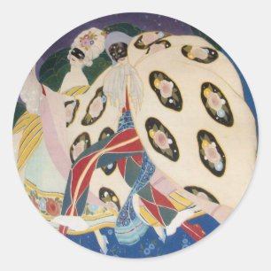 Adesivo NOCTURNE COM MASKS / Art Deco Venetian Mascarada