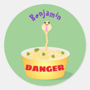 Adesivo Nódulos bonitos cobra ilustram humor com ilustraçã