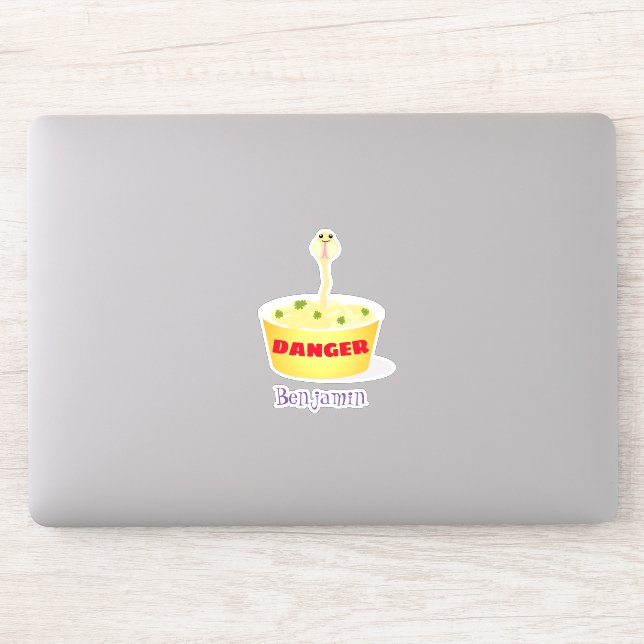 Adesivo Nódulos bonitos cobra ilustram humor com ilustraçã (Computador)