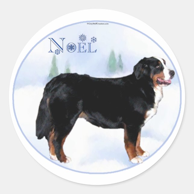 Adesivo Noel Bernese Mountain Dog - Personalizado (Frente)