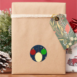 Adesivo Noël Bleu Marine Boule Festive