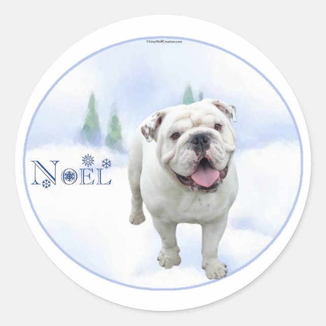 Adesivo Noel Bulldog Stickers (Frente)