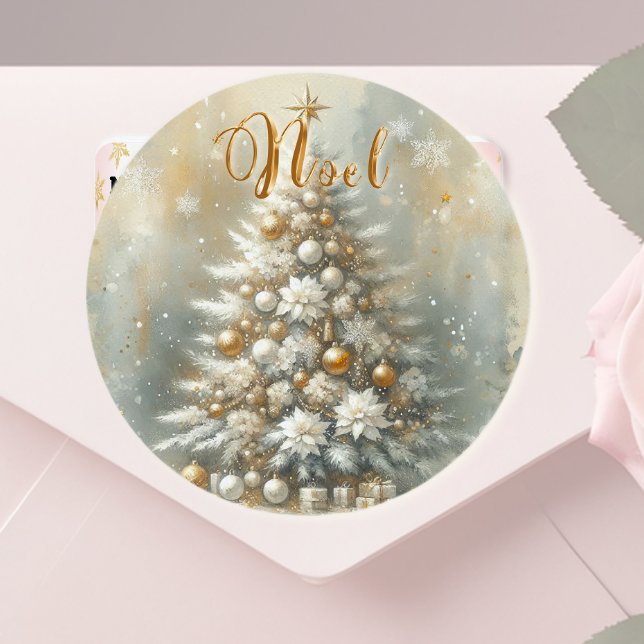 Adesivo Noel Classic Round Sticker (Criador carregado)