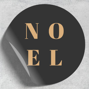 Adesivo Noel preto e Dourado   Trendy Na moda Natal