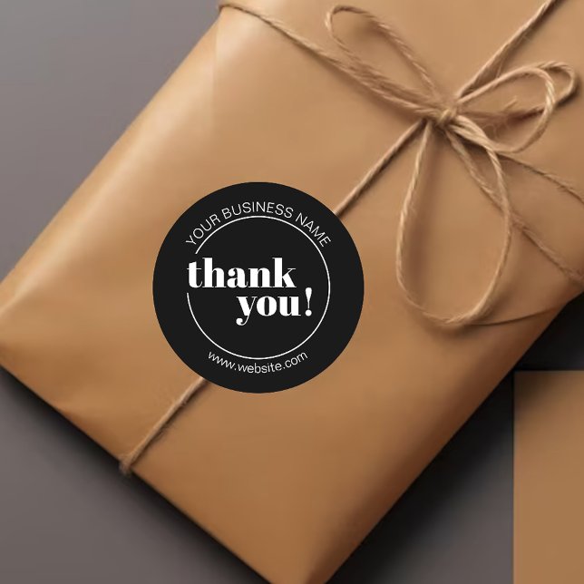 Adesivo Noir Black Bold Business Obrigado (Criador carregado)