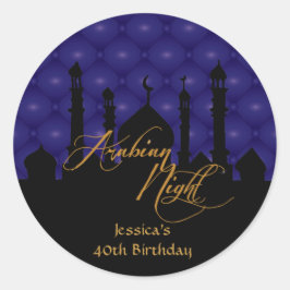 Adesivo Noite Árabe, Festa de aniversário Stickers