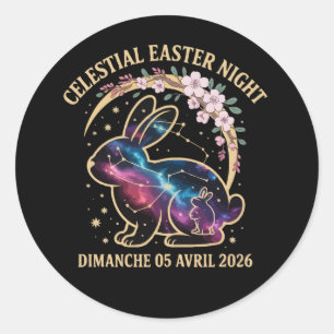 Adesivo Noite Celestial de Páscoa 2026 Coelho da Constelaç