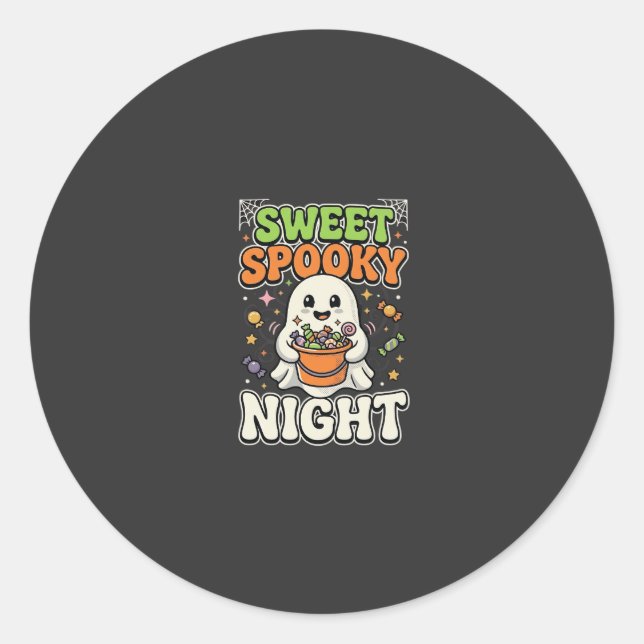 Adesivo Noite de Caça de Doces de Halloween (Frente)