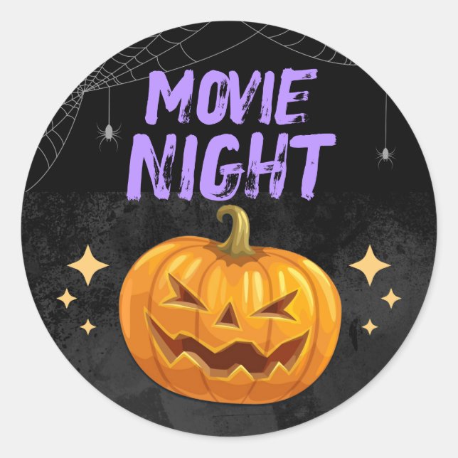 Adesivo Noite de Filme de Halloween (Frente)