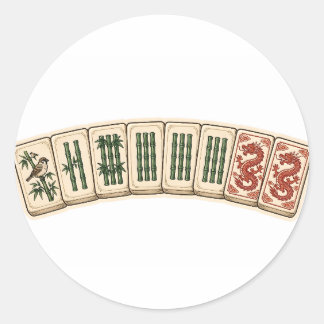 Adesivo Noite de Jogo de Peças de Mahjong Presente de Drag