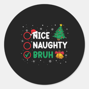 Adesivo Noite de Natal Bela, Maldita Bruh Engraçado Lista 