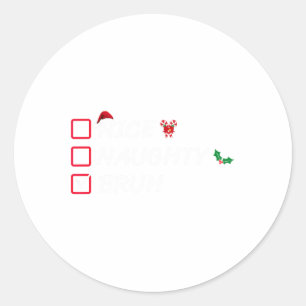 Adesivo Noite de Natal Bela, Maldita Bruh Engraçado Lista