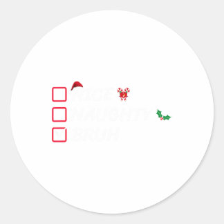 Adesivo Noite de Natal Bela, Maldita Bruh Engraçado Lista 