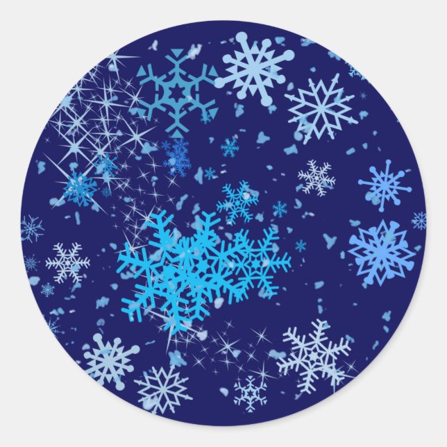 Adesivo Noite de Natal em queda de neve (Frente)